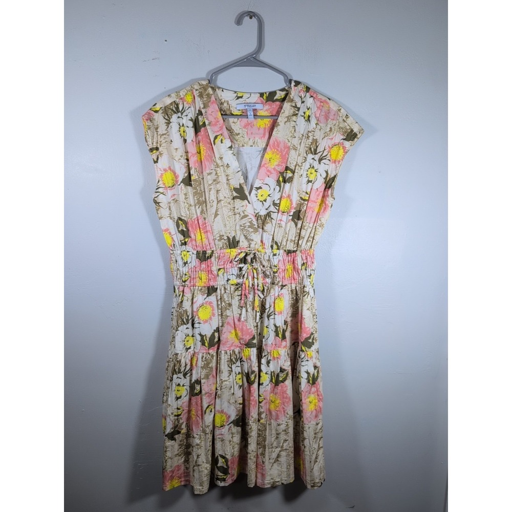 Derek Lam 10 Crosby Floral Mini Dress NWT Size 10 Smocked Waist Tiered MSRP $450